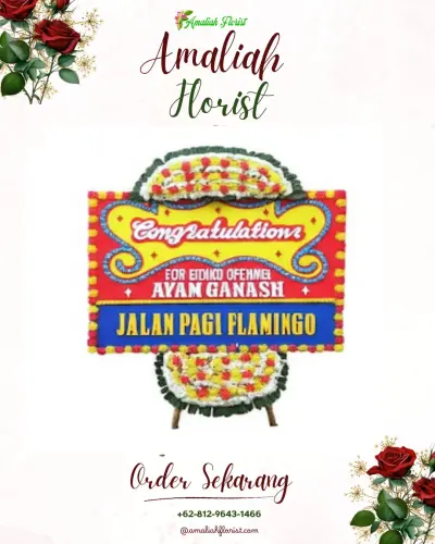 Bunga Papan Congratulation di Abian Tubuh Baru